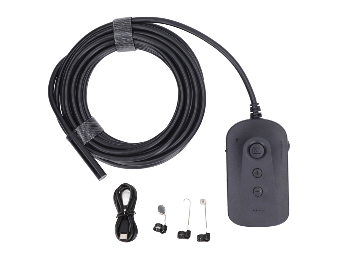Endoscopio Wifi Con Cámara De Enfoque Automático De 5 Mp, Resistente Al Agua Ip67, Sonda De 8 Mm Y 6 Led Para Inspección De Tuberías Automotrices.