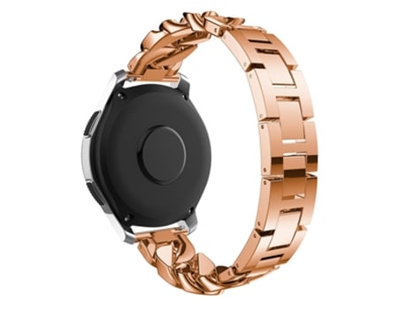 Correa de acero inoxidable 22mm fila única con diamante para Garmin Vivoactive 4/Venu 2 - oro rosa