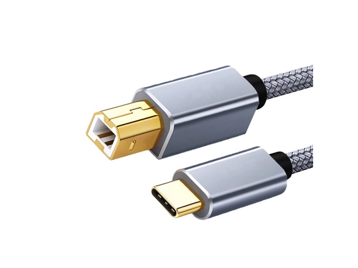 Cable de Impresora GOEIK Gk2251 (USB-C - 1m - Gris)