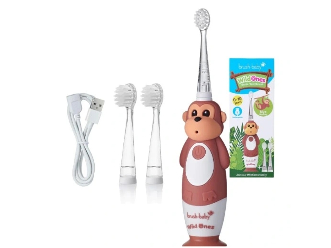 Cepillo De Dientes Sónico Para Niños De 0 A 10 Años, Diseño De Mono