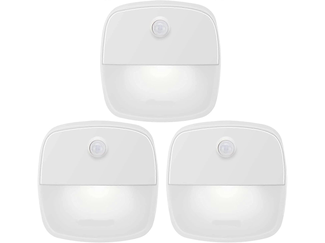 Rebe-luz De Sensor De Movimiento Interior, Lámpara Led Automática Con Pilas Para Dormitorio Cocina Pasillo Escaleras (blanco)