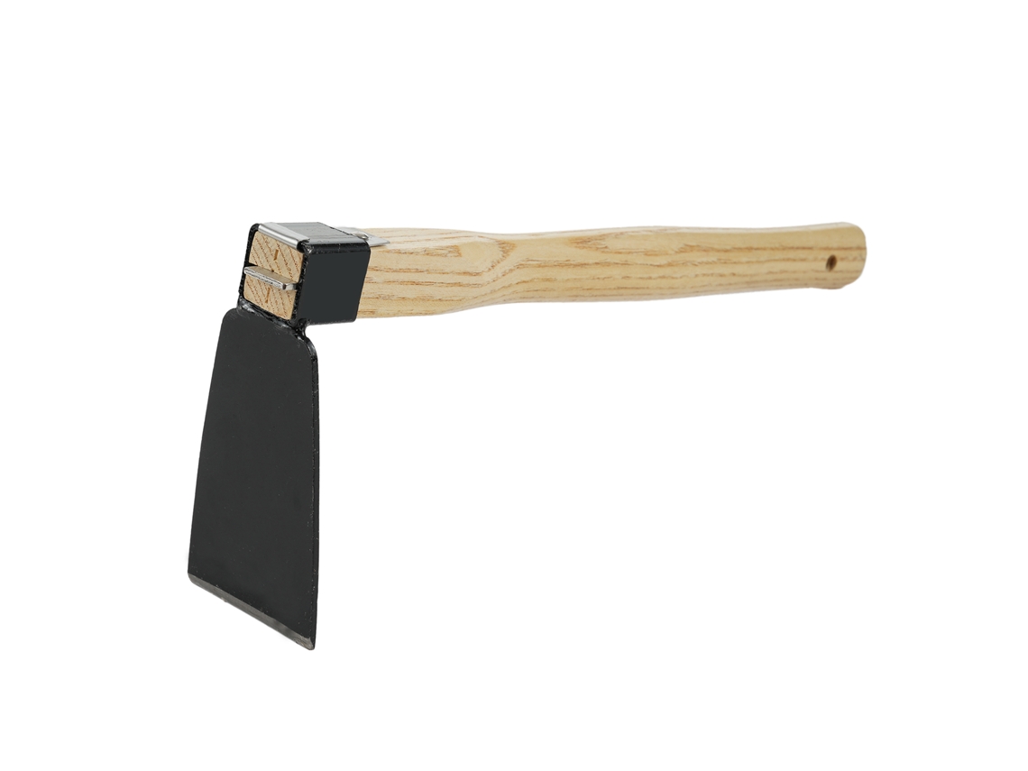 Azada De Mano Con Mango Corto De Madera, Herramienta De Jardinería Para Vaciar O Eliminar Malas Hierbas Del Suelo.