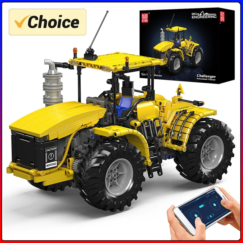 Juguete De Construcción De Bloques Tech Car Rc Challenger Tractor Articulado