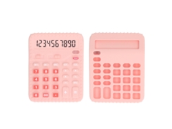 Chupete para bebé 2026 con forma de calculadora, juguete sensorial de silicona suave, rosa.