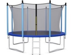 Cama Elástica de Exterior 305 cm para Niños y Adultos, Trampolín con Red de Seguridad, Escalera, Resistente a la Intemperie COSTWAY