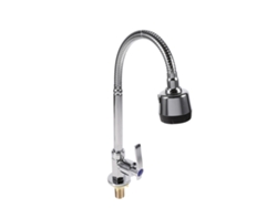 Grifo de cocina con pulsador giratorio y extensión