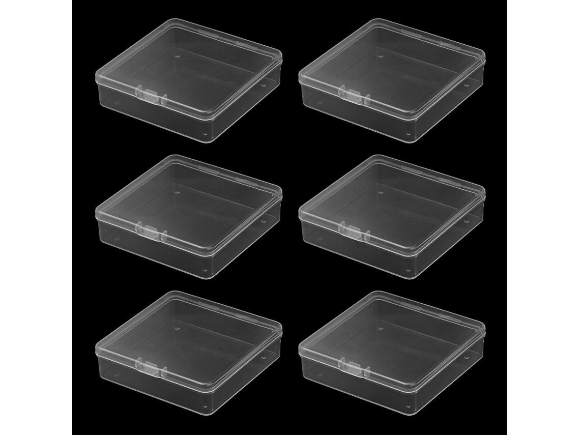 Caja de Almacenamiento 6 Piezas de Recipientes Transparentes para Artesanía Kofihety
