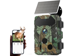Cámaras de rastreo inalámbricas Jytgalx de 32 MP con wifi, visión nocturna, detección de movimiento, impermeables y tarjeta SIM integrada (verde)