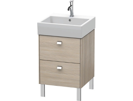 Mueble bajo lavabo DURAVIT Brioso de 48,4 x 45,9 cm 2 extraíbles incl. hueco para sifón y delantal para lavabo Vero Air 235050