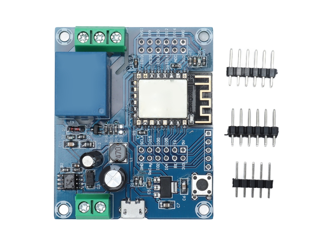 2026-módulo De Relé De 1 Canal Esp8266 Esp-12f Placa De Desarrollo Control Wifi Con Pines