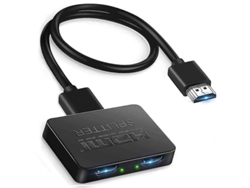 Divisor HDMI 1 en 2 salidas 4k, para dos monitores, 3d, 1080p, para Xbox, etc. Negro Bestvite