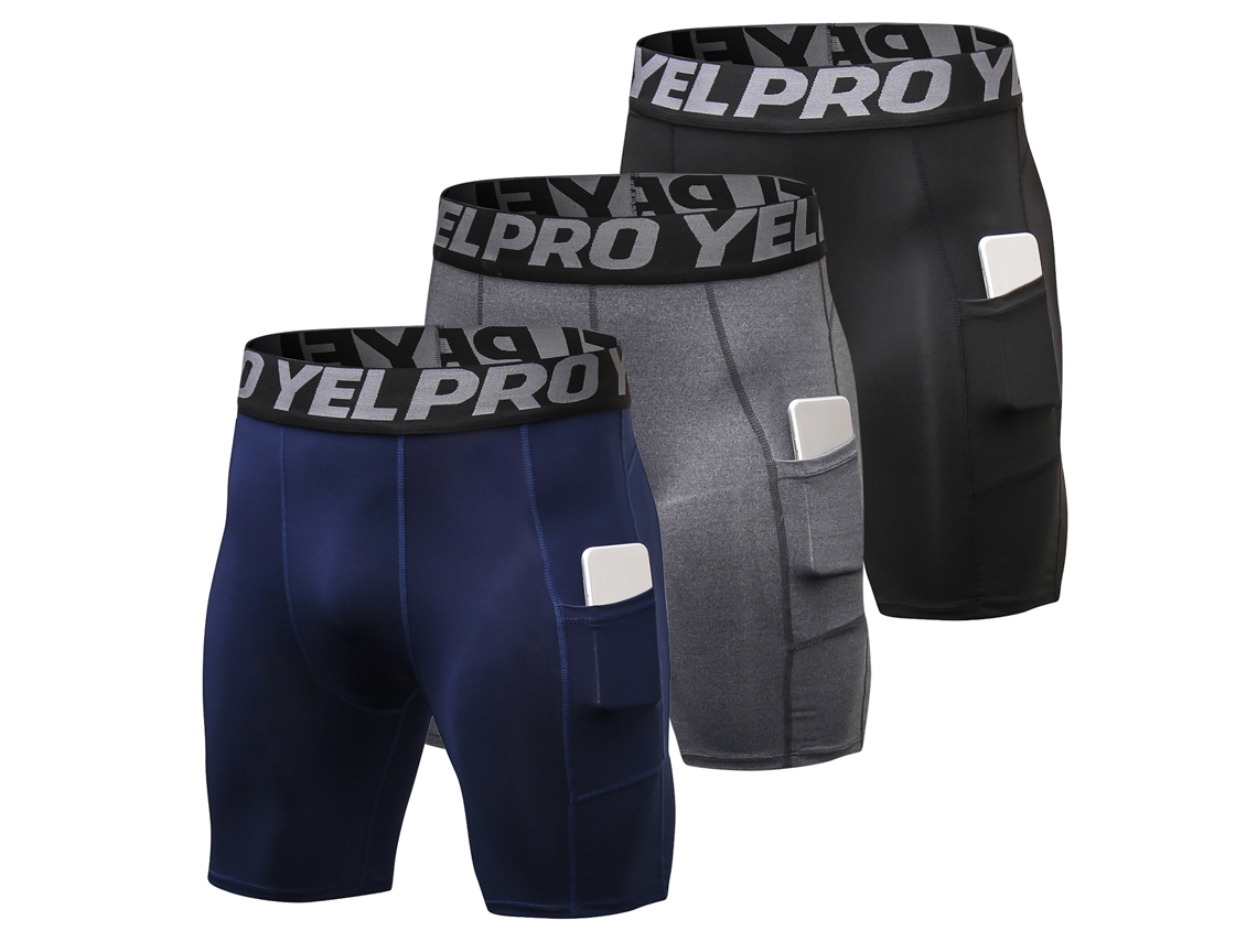Pantalones cortos deportivos para hombre (con bolsillo, adecuados para ejercicio físico)