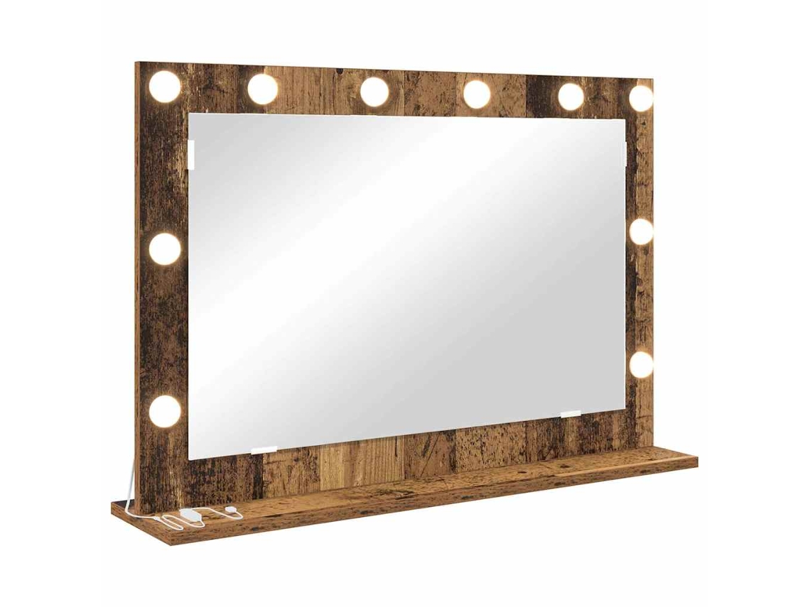Espejo de tocador rectangular de madera antigua de 80 x 55 x 18 cm HARLANV1