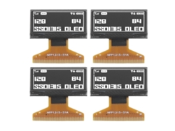 4 Piezas Módulo De Pantalla Lcd 128x64 0.96 Pulgadas 30pin Capa Plástica Delgada Pantalla Blanca