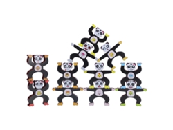 Dan26-juego De Apilar Madera Para Niños Bebés Bloques De Equilibrio Interconectados Juguete Educativo Panda
