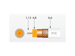 Cable Coaxial T100 Plus Pvc Blanco