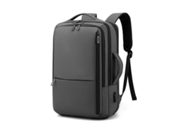 Mochila escolar antirrobo para portátiles de 16 pulgadas con puerto USB, ideal para viajes, universidad y negocios. Color: Gris.