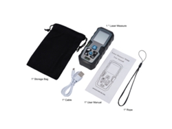 Medidor Láser De Burbuja Portátil De Doble Nivel, Recargable, Ip54, Con Pantalla Lcd Y 20 Ranuras De Memoria.