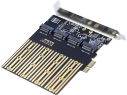 Tarjeta De Expansión Compatible Con Pcie 1x Para Cuatro Ssd Ngff Con Llave Bm Para Placa Base De Escritorio