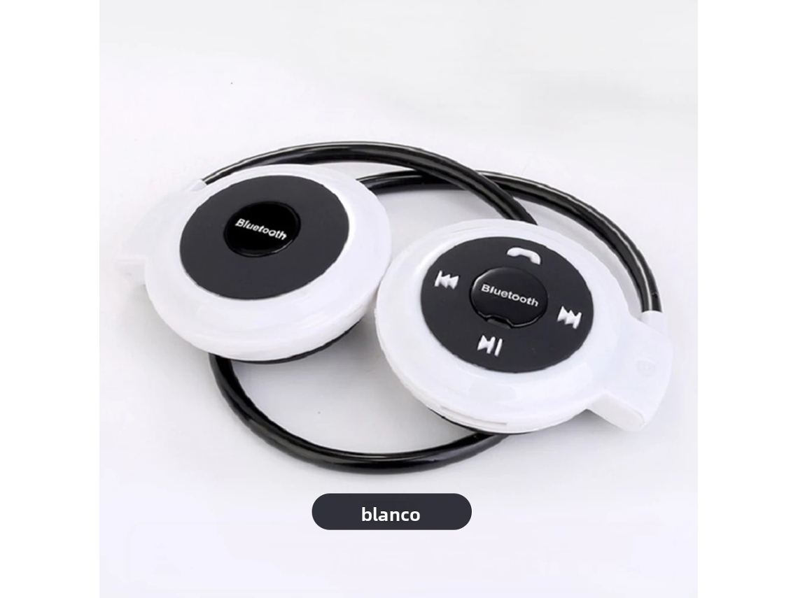 Auriculares Estéreo Inalámbricos Bluetooth (blancos), Micrófono Manos Libres, Banda Para El Cuello, Cancelación De Ruido