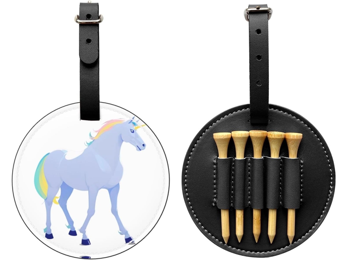 Bolsa para tees de golfe Trail Dust Bison, preta, fácil de transportar | S/MARCA