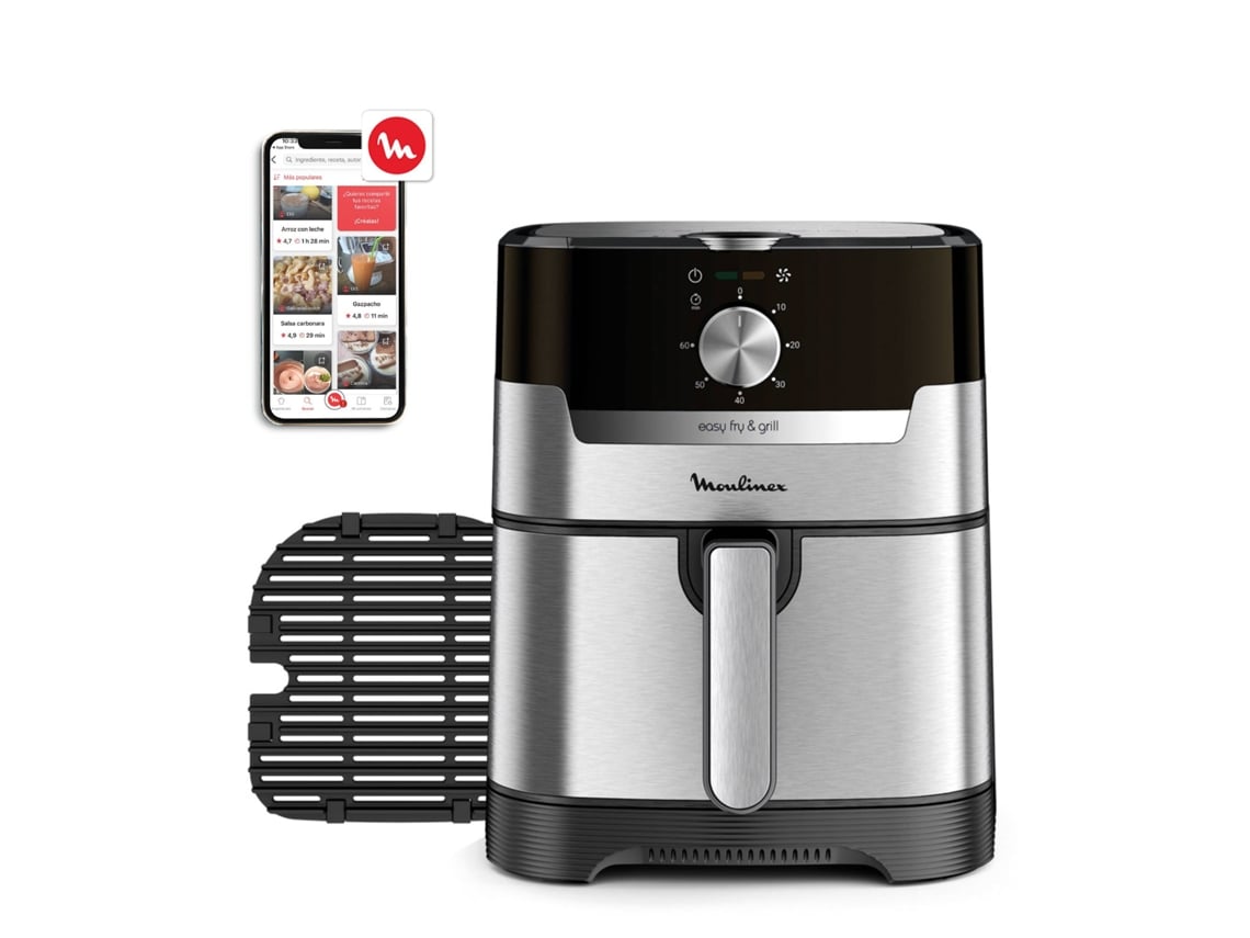 Freidora de Aire MOULINEX Easy Fry & Grill EZ501D10 (4.2 kg - Plata)