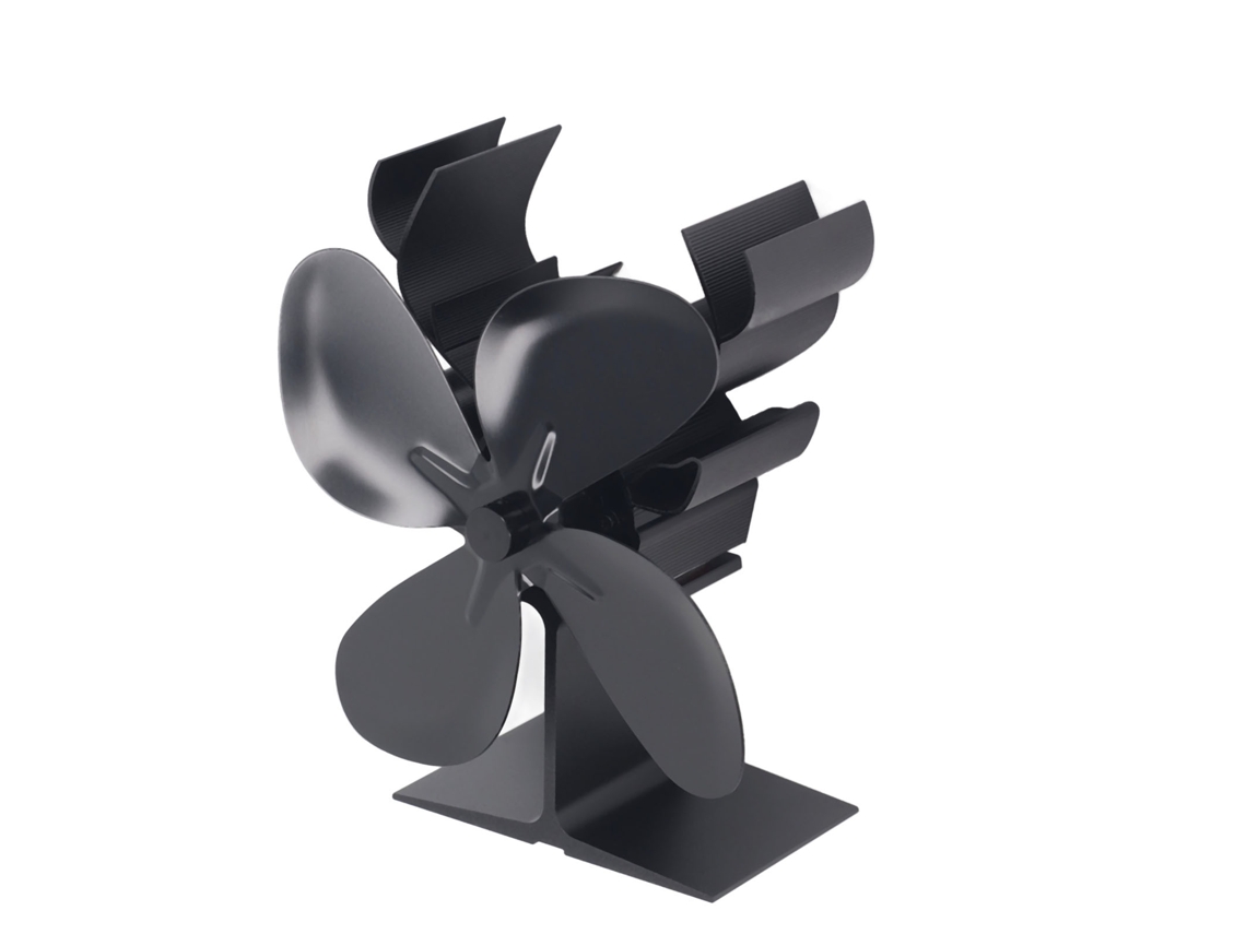 Ventilador Para Estufa De Leña Con 4 Aspas, Alimentado Por Calor, De Alto Volumen De Aire Y Bajo Nivel De Ruido.