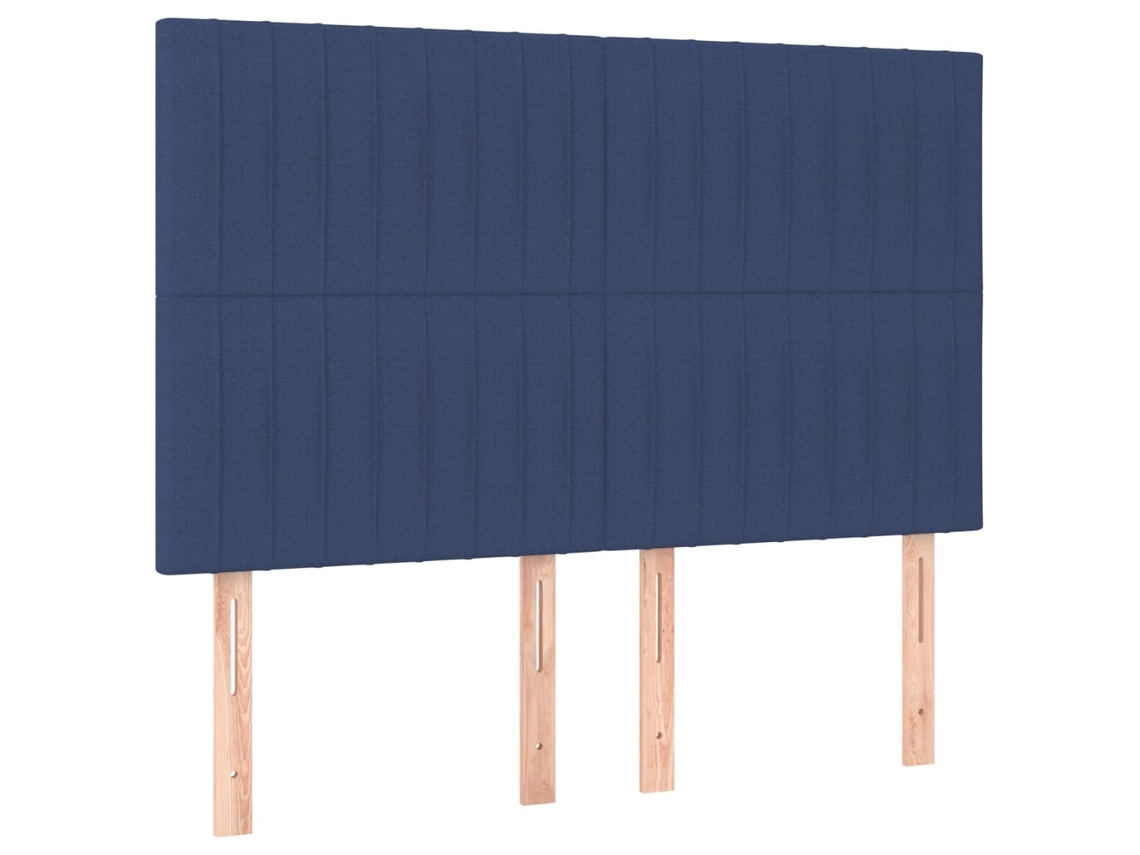 Maison Exclusive - Cabecero De Cama Azul 144x5x118/128 Cm Tela