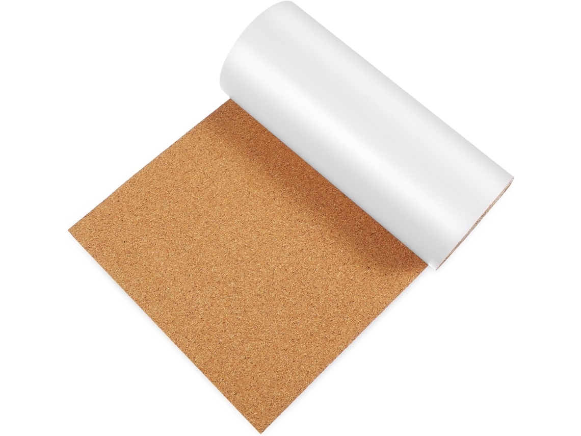 Pegatina de corcho autoadhesiva, 20cm x 200cm x 2mm, multiusos, color natural, flexible y maleable, para Gokoco.