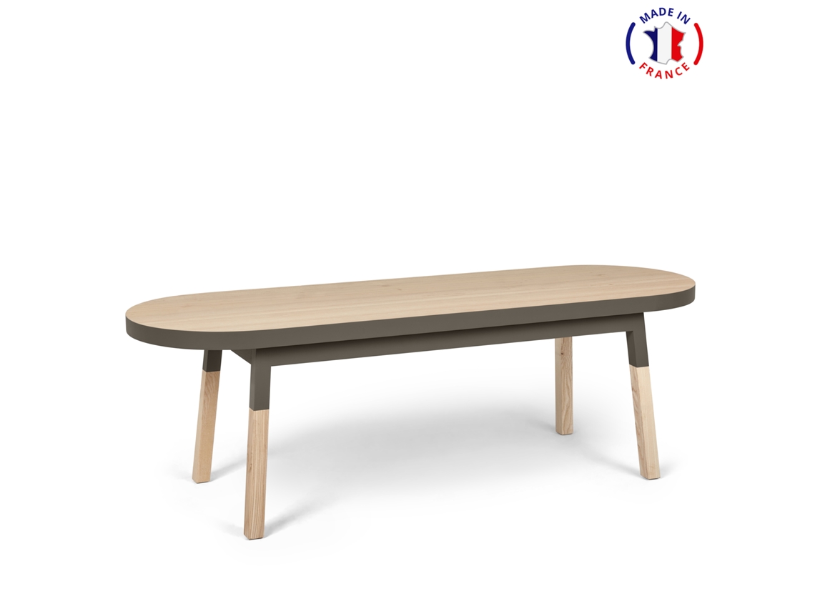 Mesa de Centro MON PETIT MEUBLE FRANÇAIS (Gris Moscada - Madera - 140 x 45 x 45 cm)