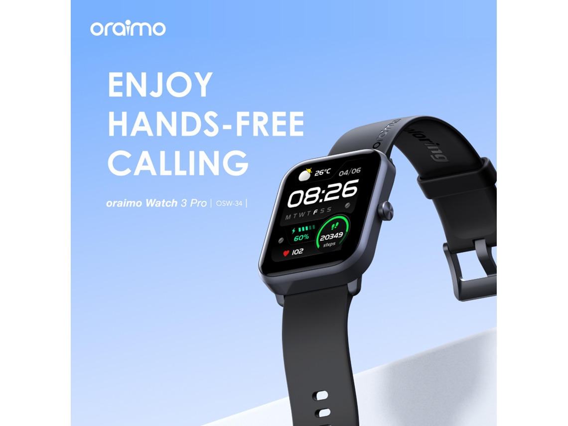 Reloj Inteligente Oraimo Watch 3 Pro Osw-34 Monitor De Salud Ip68 Dark Chrome