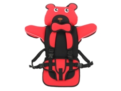 Silla De Seguridad Infantil Con Respaldo Alto Y Arnés Ajustable De 5 Puntos, Lavable A Máquina, Color Rojo.