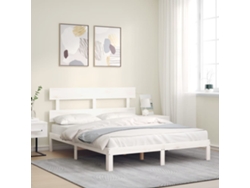Estructura De Cama Sin Colchón Madera Maciza De Pino 160x200 Cm