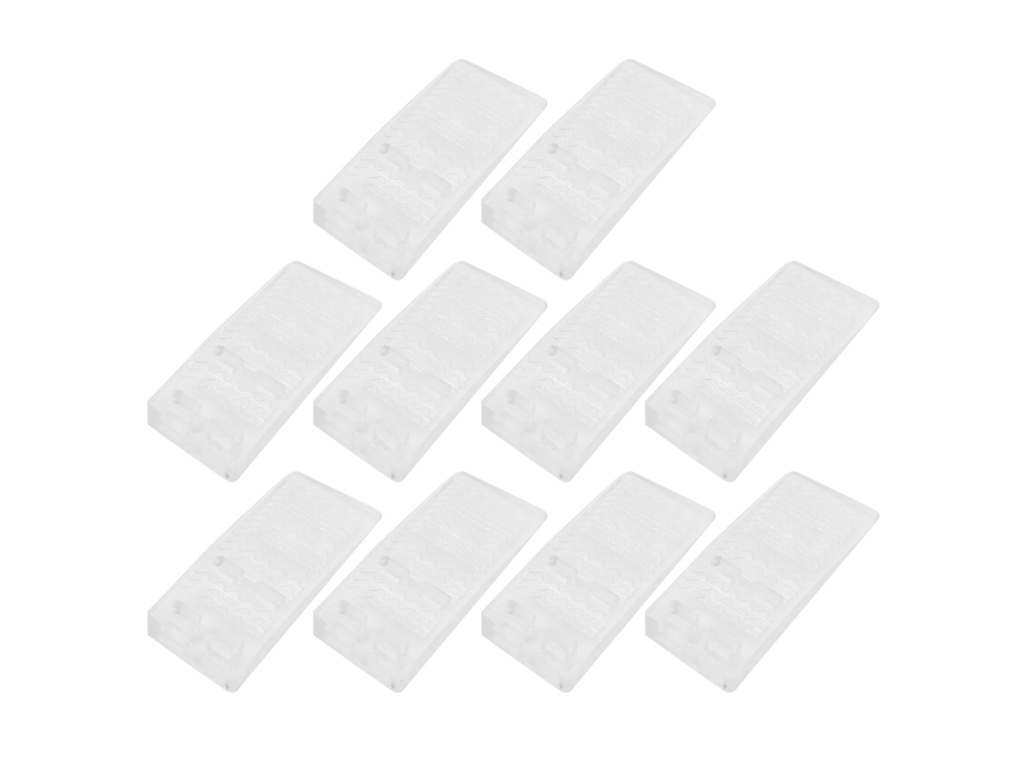 10 Taponeras Puerta Cuadrada Transparente Apilable Diseño Hueco Seguridad Hogar