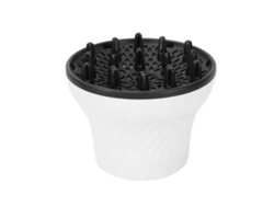Difusor Ajustable Para Secador De Pelo Herramienta Profesional De Salón Blanco