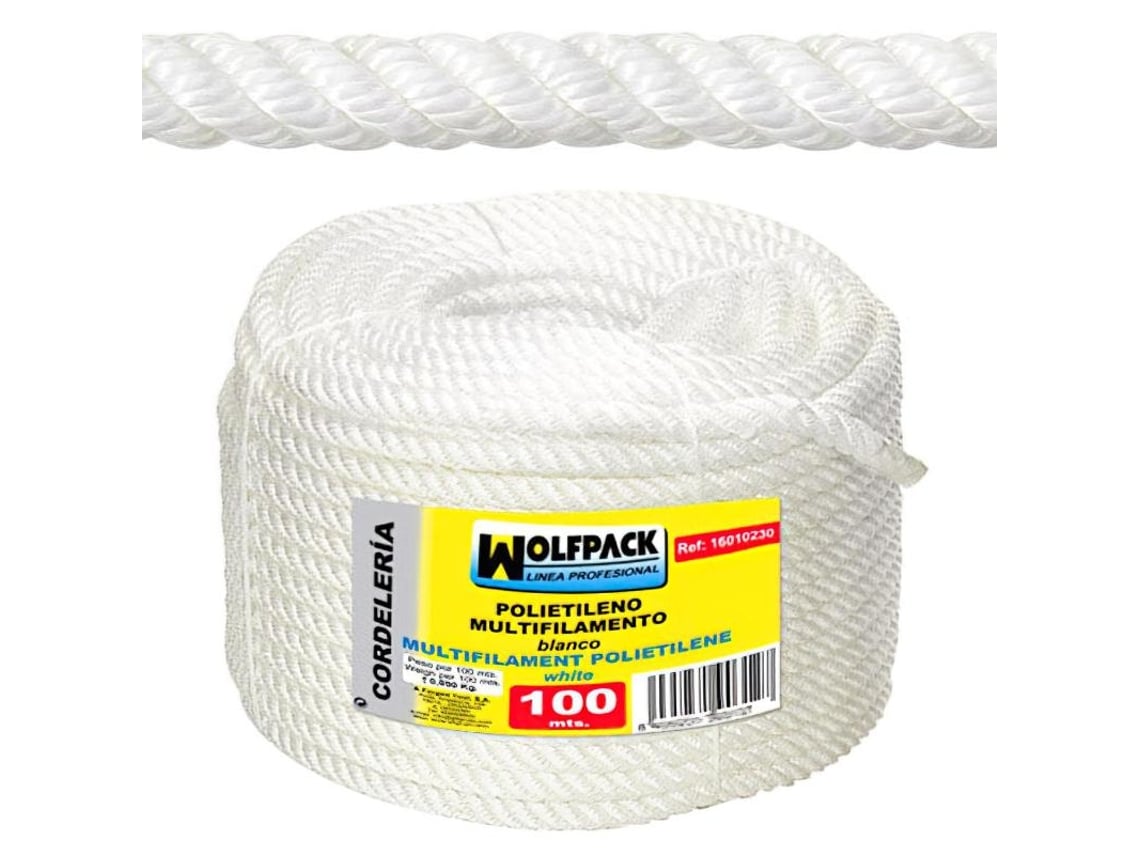 Cuerda Polipropileno Multifilamento (Rollo 100 m.) 8 mm WOLFPACK LINEA PROFESIONAL