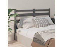 Cabecero De Cama Madera Maciza De Pino Gris 166x4x100 Cm
