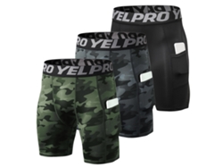 2026rebe-3 Pack Pantalones Cortos Deportivos Para Hombre Con Bolsillo Para Entrenamiento Y Ejercicio