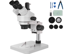 Microscopio estereoscópico trinocular Succebuy 3.5x 90x con soporte de columna