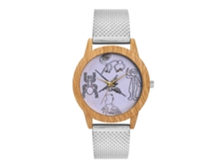 Reloj De Pulsera Unisex De Cuarzo Con Correa De Silicona Plateada.
