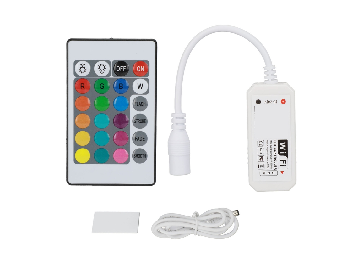 2026-controlador Wifi Inteligente Led Rgb 4 Pin Para Tiras Led 5v Con Control Remoto Inalámbrico