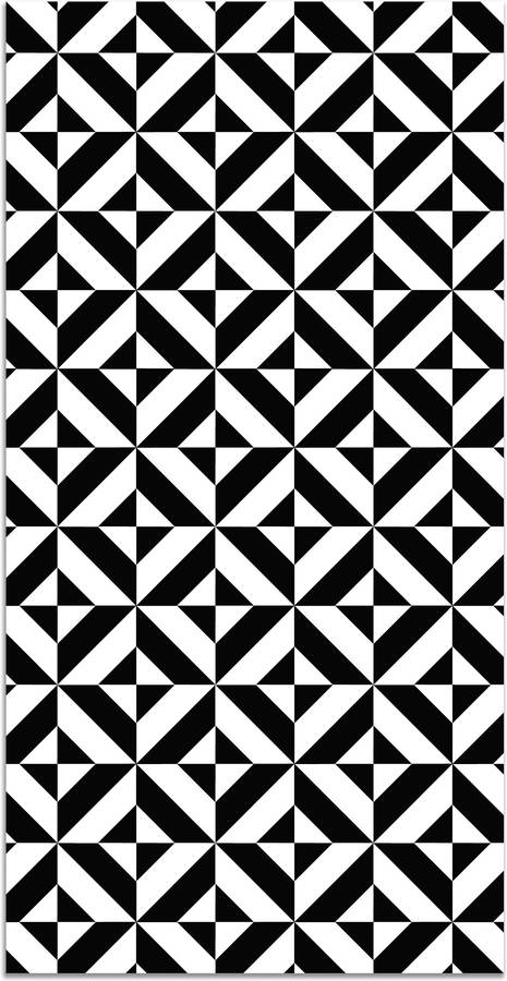 Alfombra Home Living panorama d46caf7d negro 80x150 cm vinilo geometría cocina antideslizante antihongos e