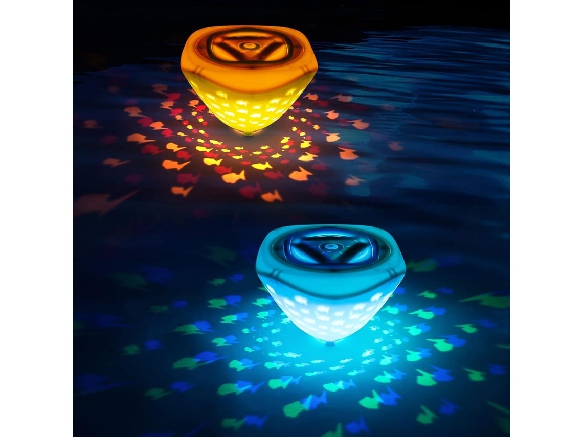 Guirnalda De Luces Led Flotantes Con Energía Solar Para Piscinas, Bañeras Y Estanques. Juego De 2 Guirnaldas Decorativas Para Fiestas.