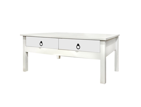 Mesa de Centro FORNOR Scandi Mesa De Cafe Scandi (100x44x40 cm - Madera - Blanco)
