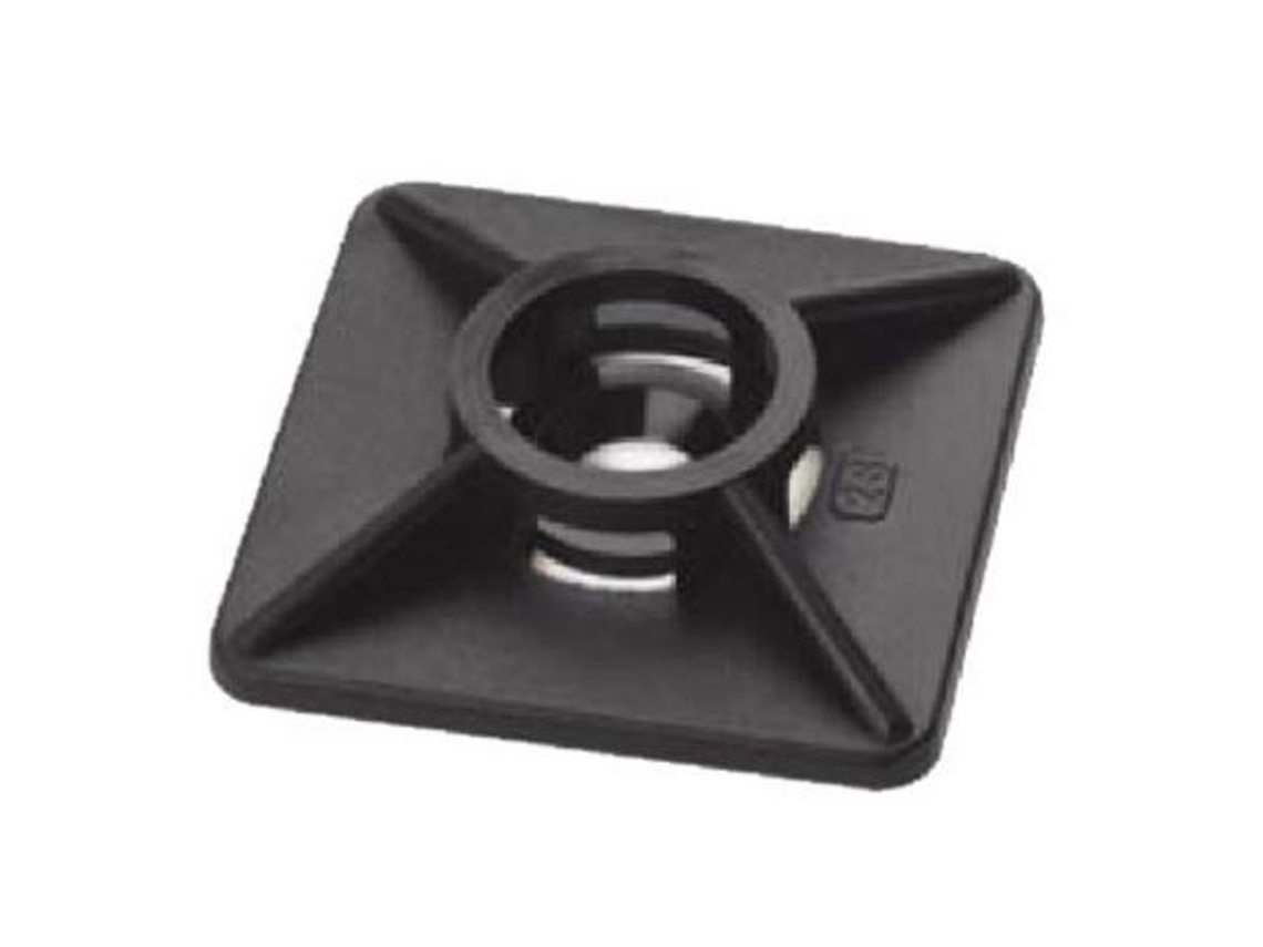 Taco brida adhesivo 27x27mm negro index