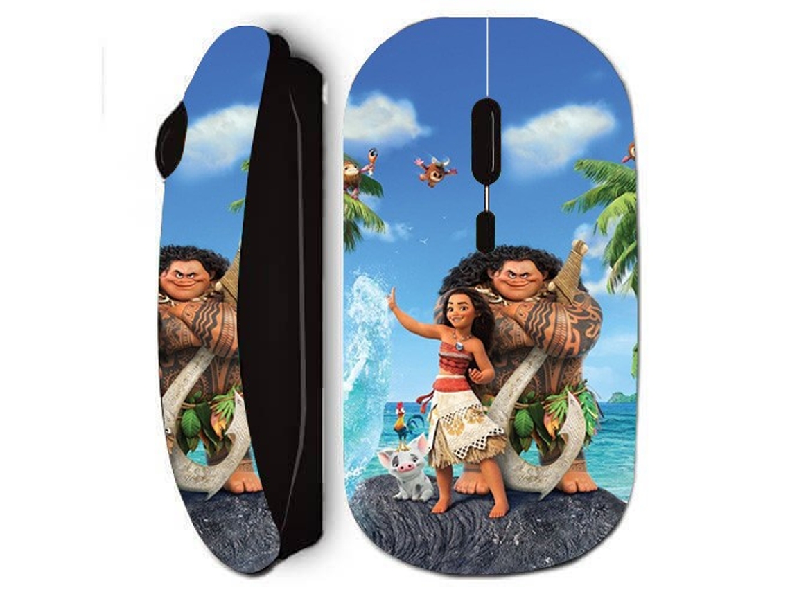 Póster del anime Moana 2 con ratón inalámbrico negro de Maniacase