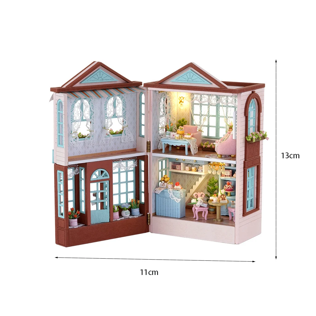 (estilo 2) Kit De Bricolaje Para Casa De Muñecas De Madera "serie Casa En Miniatura" Modelo En Miniatura