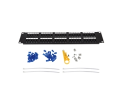 Panel de conexión de red Aetheria Cat3 de 50 puertos RJ11 Plug and Play para gabinete estándar de 19 pulgadas
