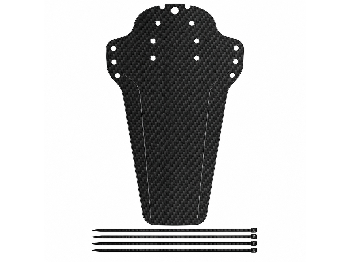 Guardabarros Polski De Resina Pp Negro 27,2 X 15,6 Cm 4 Bridas Nylon Ligero Desmontable Para Bicicleta De Montaña En Barro