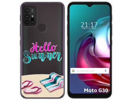 Carcasa Motorola Moto G10 / G30 TUMUNDOSMARTPHONE Dibujos Transparente Multicolor